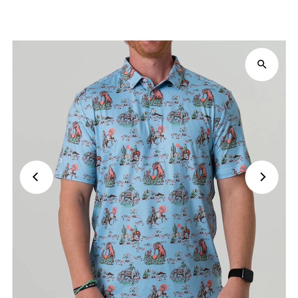 BURLEBO Cowboy Up Performance Polo
